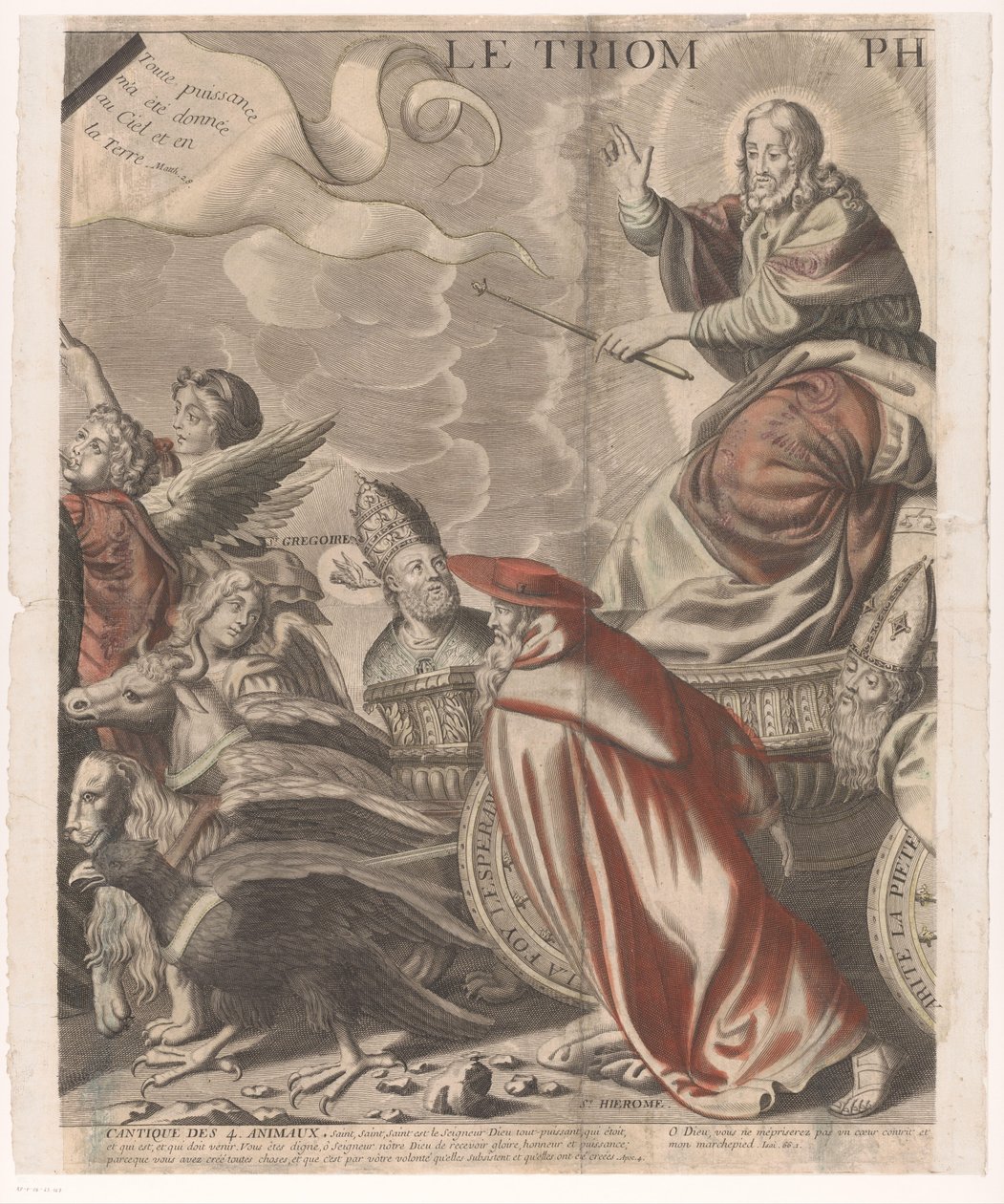 Triomftocht van Christus met figuren uit het Oude en Nieuwe Testament (vijfde deel) door Nicolas de Larmessin (I)