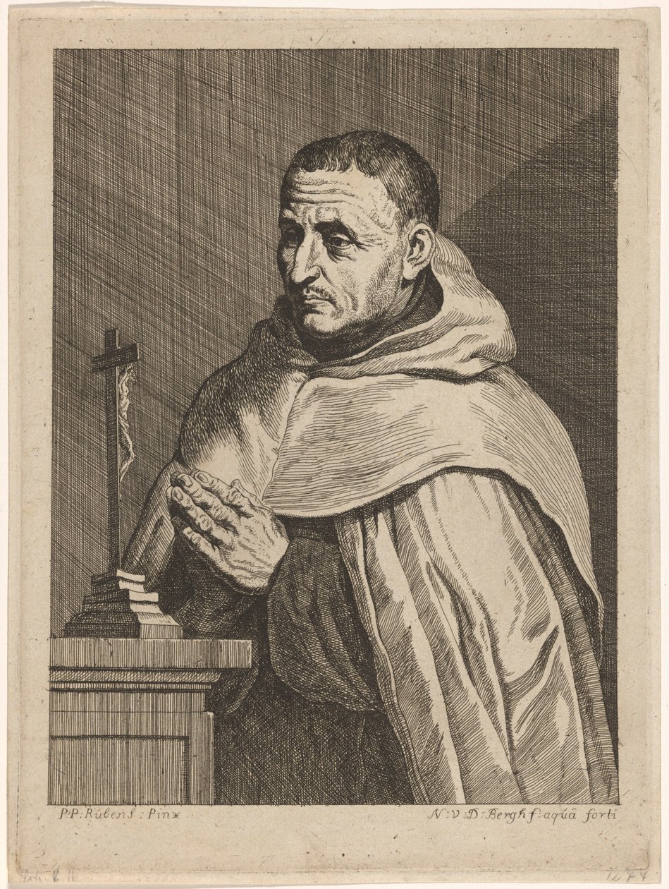 Portret van een karmeliet door Nicolas van den Bergh