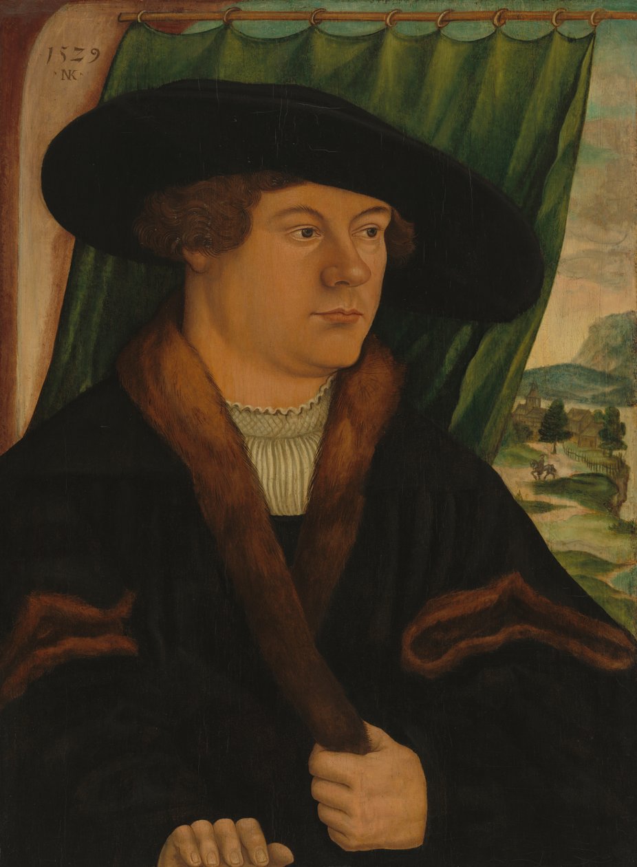 Portret van een edelman door Nicolaus Kremer