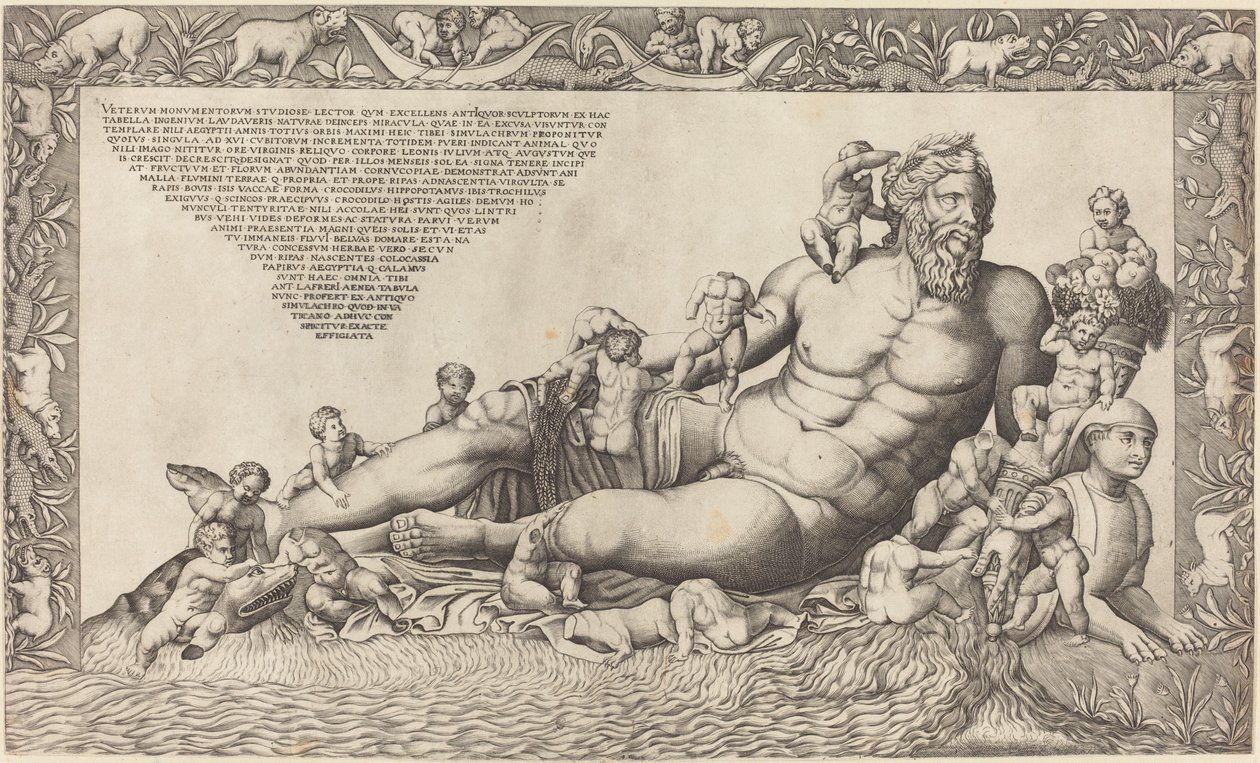 De Riviergod Nijl door Nicolaus Beatrizet