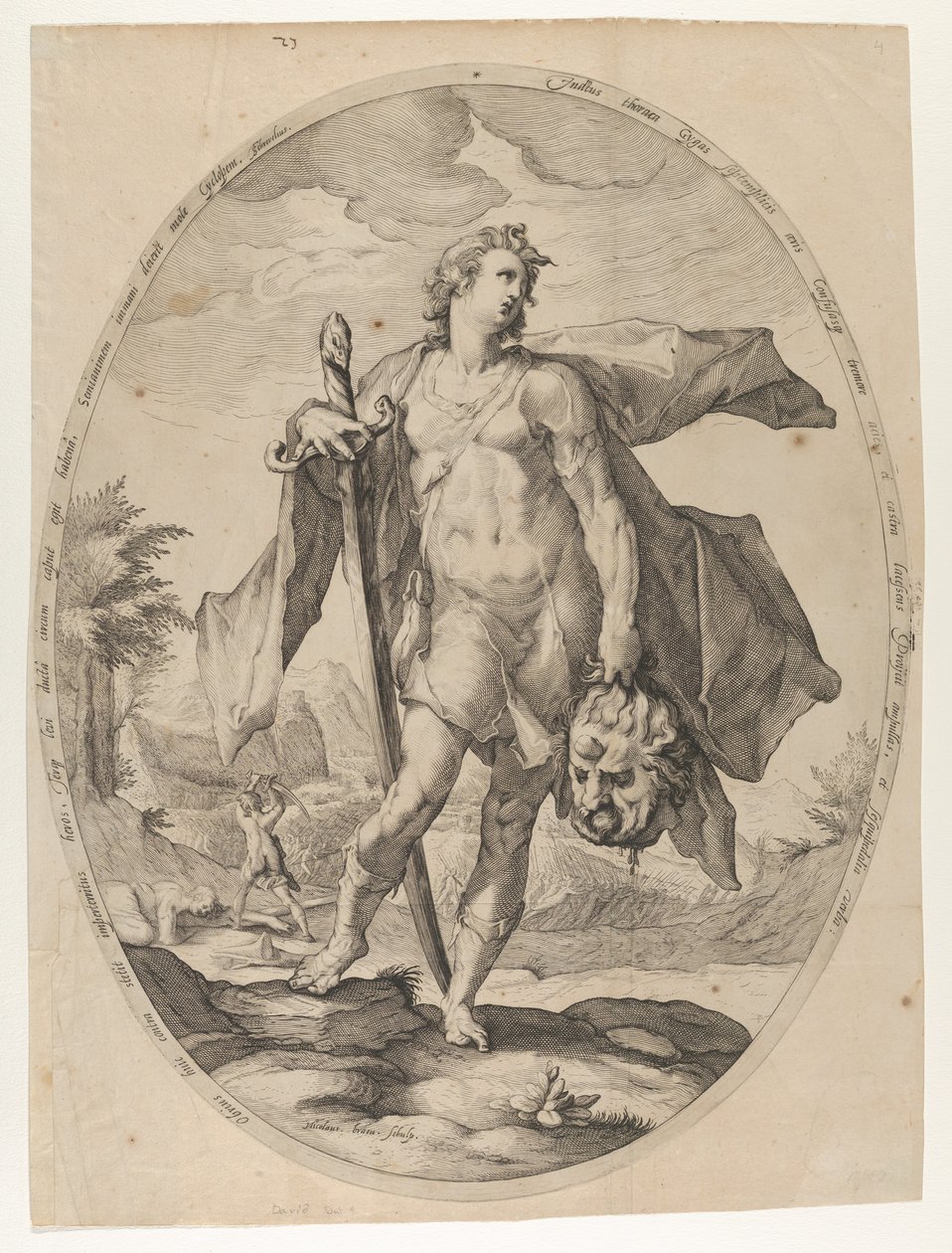 David uit Helden en Heldinnen van het Oude Testament door Nicolaus Braeu