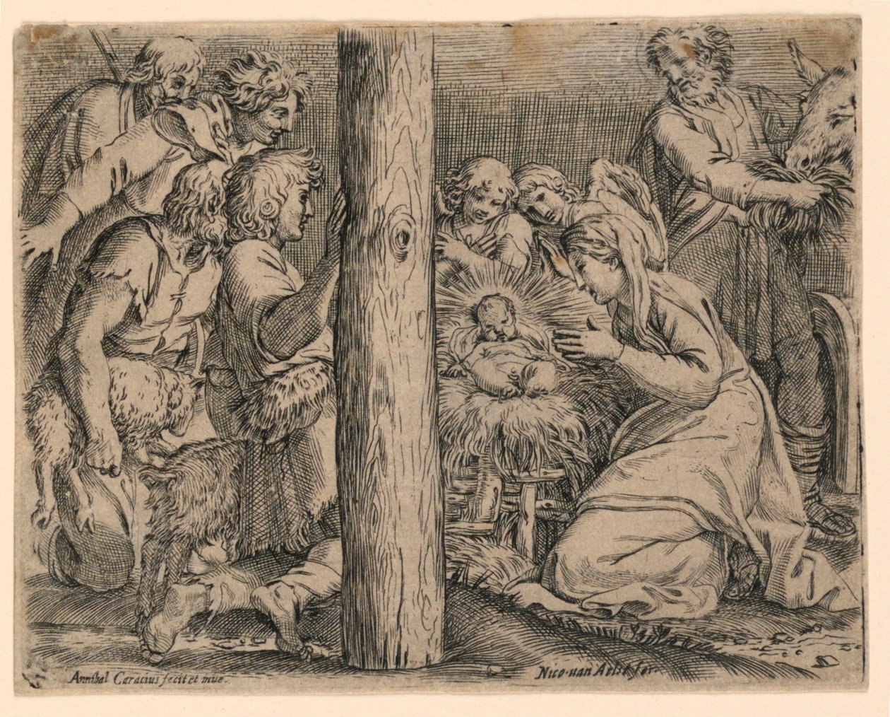 De Aanbidding van de Herders door Nicolaus van Aelst