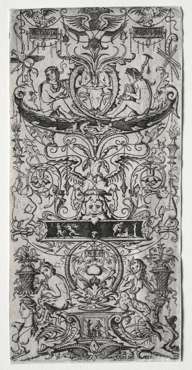 Ornamentpaneel Ingeschreven Victoria Augusta door Nicoletto da Modena