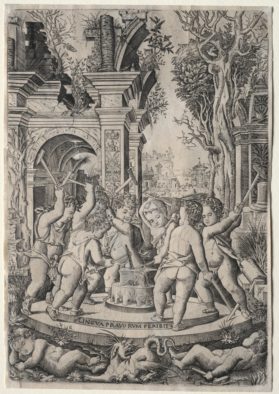 Het lot van de boze tong door Nicoletto da Modena