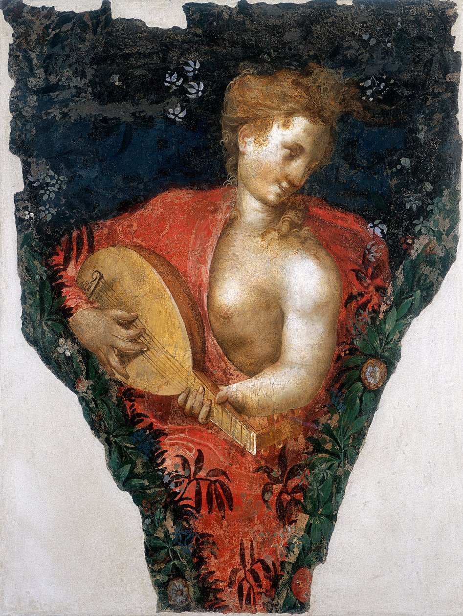 Muzikantenfiguren door Nicolo dell Abate