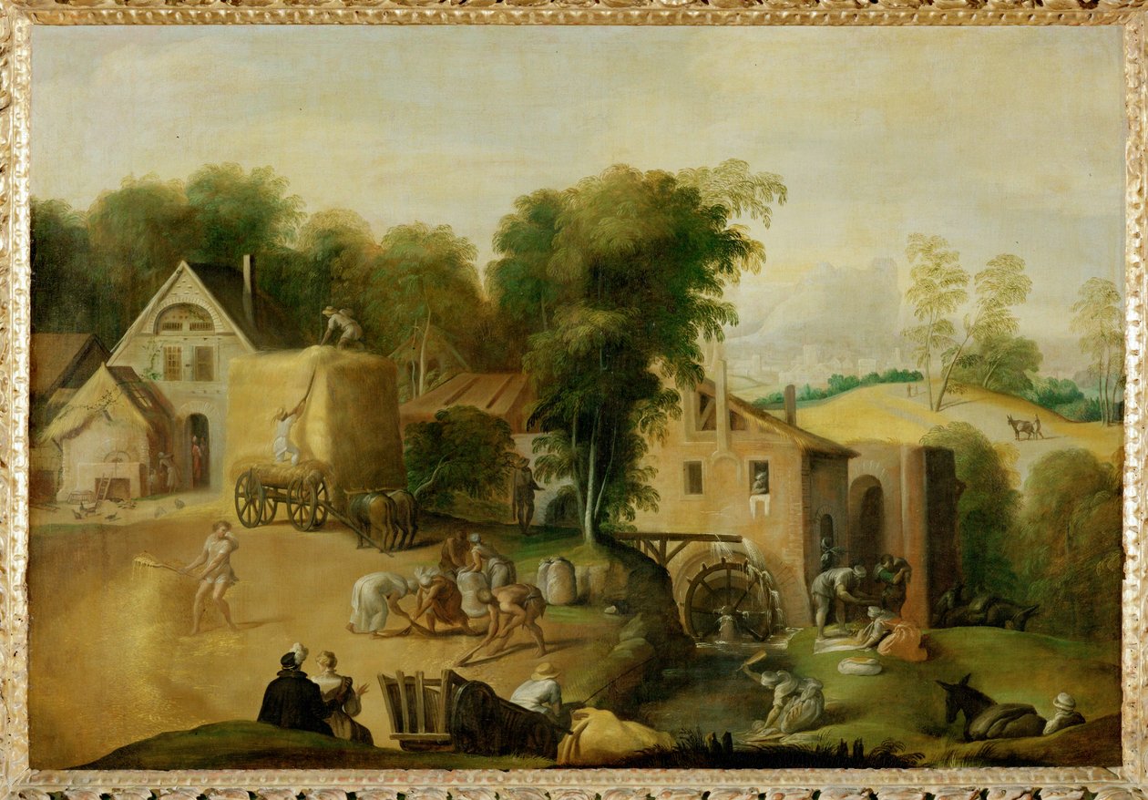 Le vannage du grain - Tarwe van kaf scheiden ... door Nicolò dell