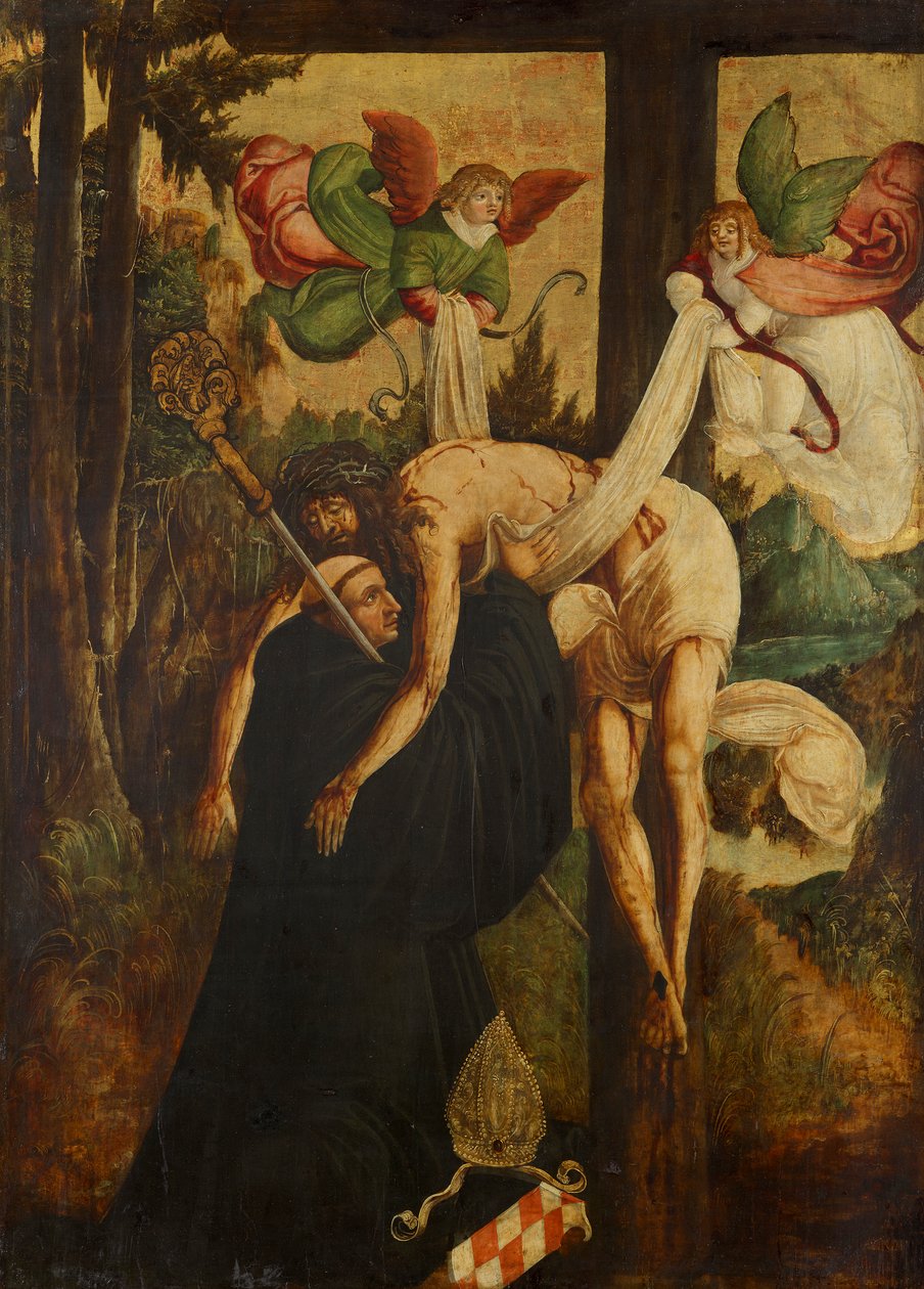 Visioen van de heilige Bernardus door Niederösterreichischer Maler (Umkreis Meister von Pulkau)