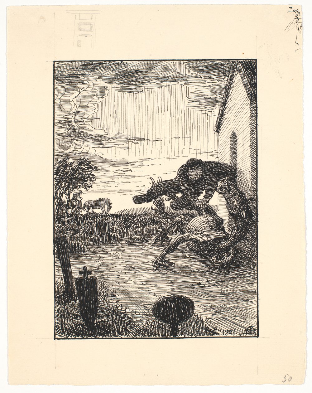 Hejbøl Boerderij door Niels Skovgaard