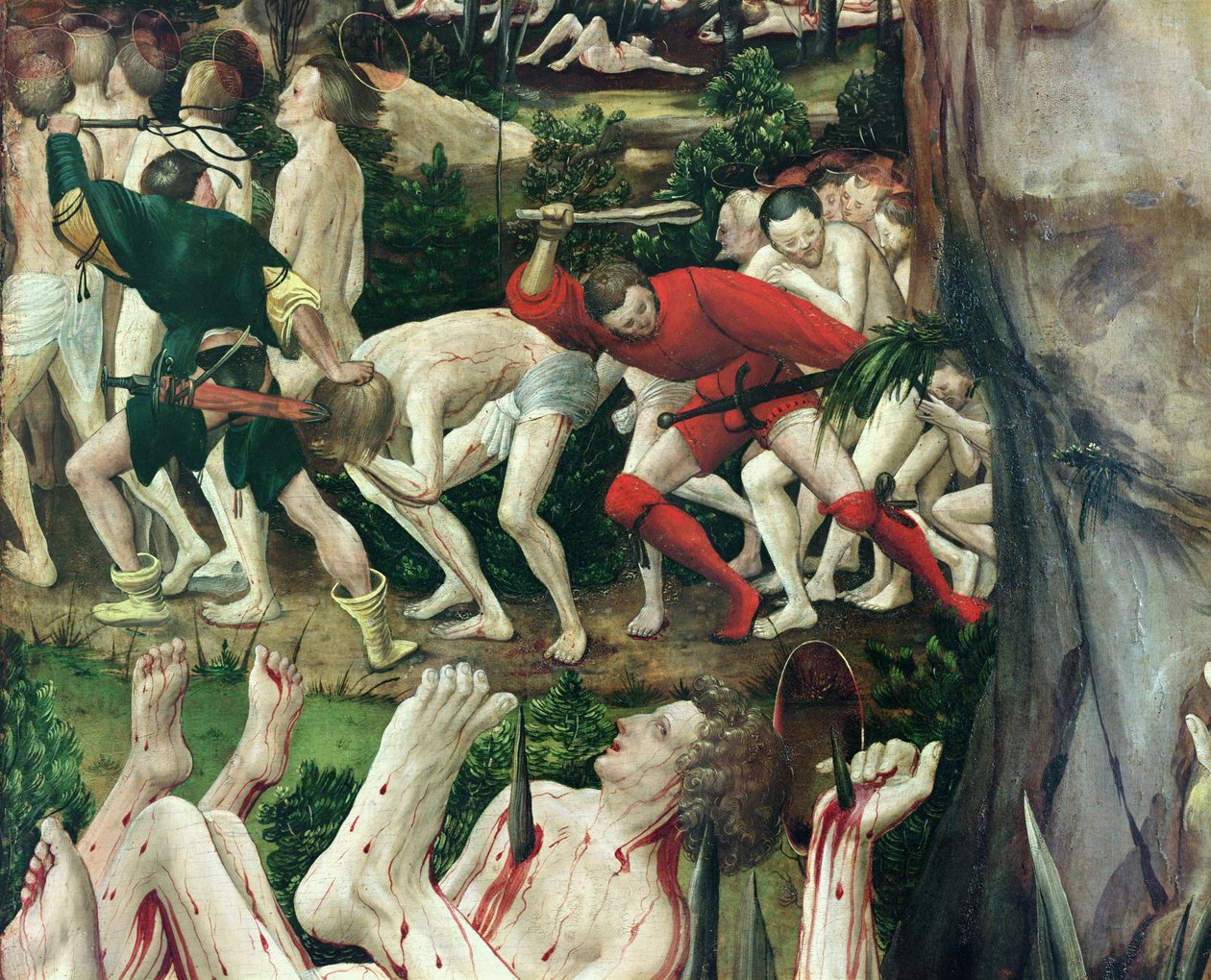 Het Martelaarschap van de Tienduizend (detail) door Niklaus Manuel