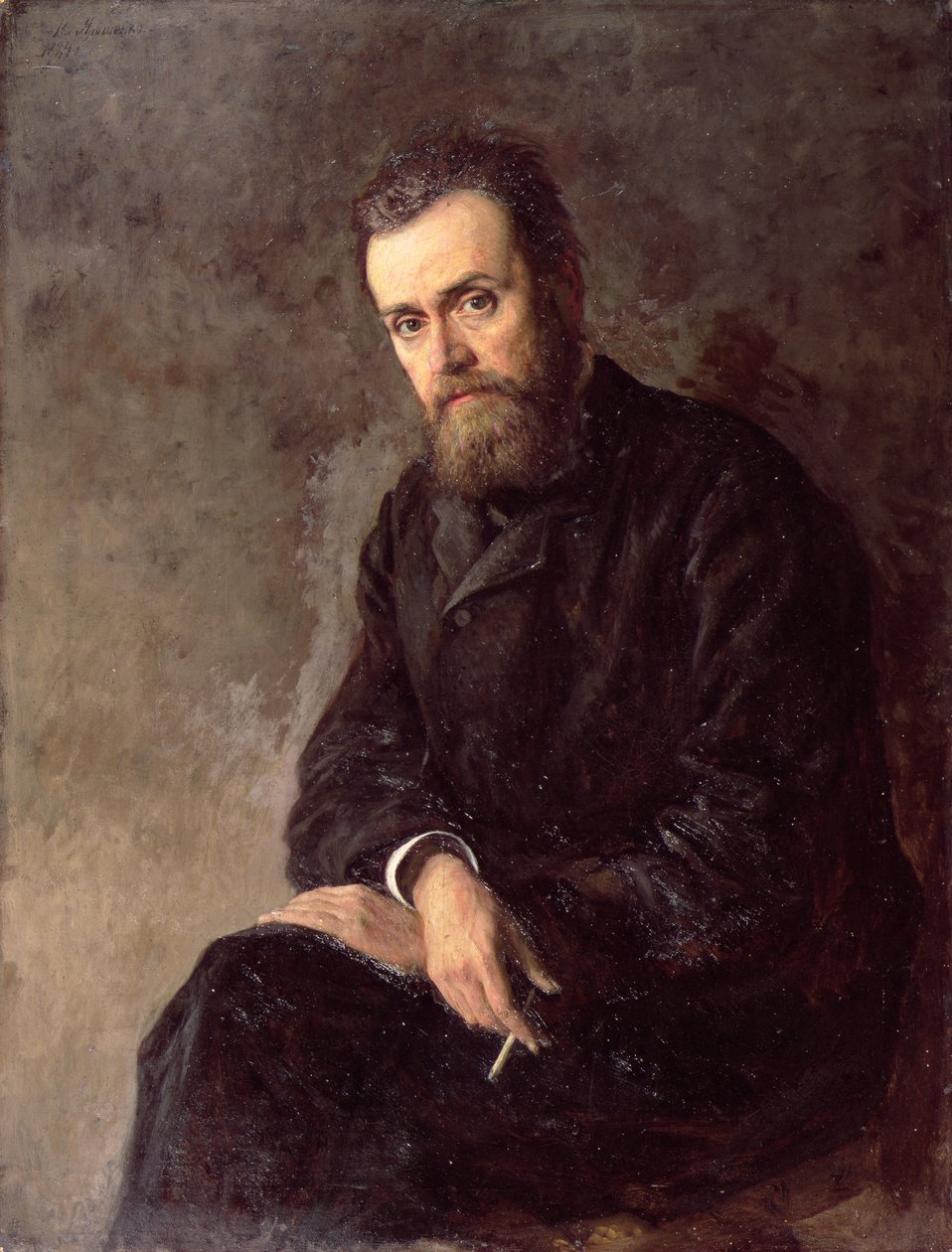 Portret van Gleb I. Uspensky, 1884 door Nikolai Aleksandrovich Yaroshenko