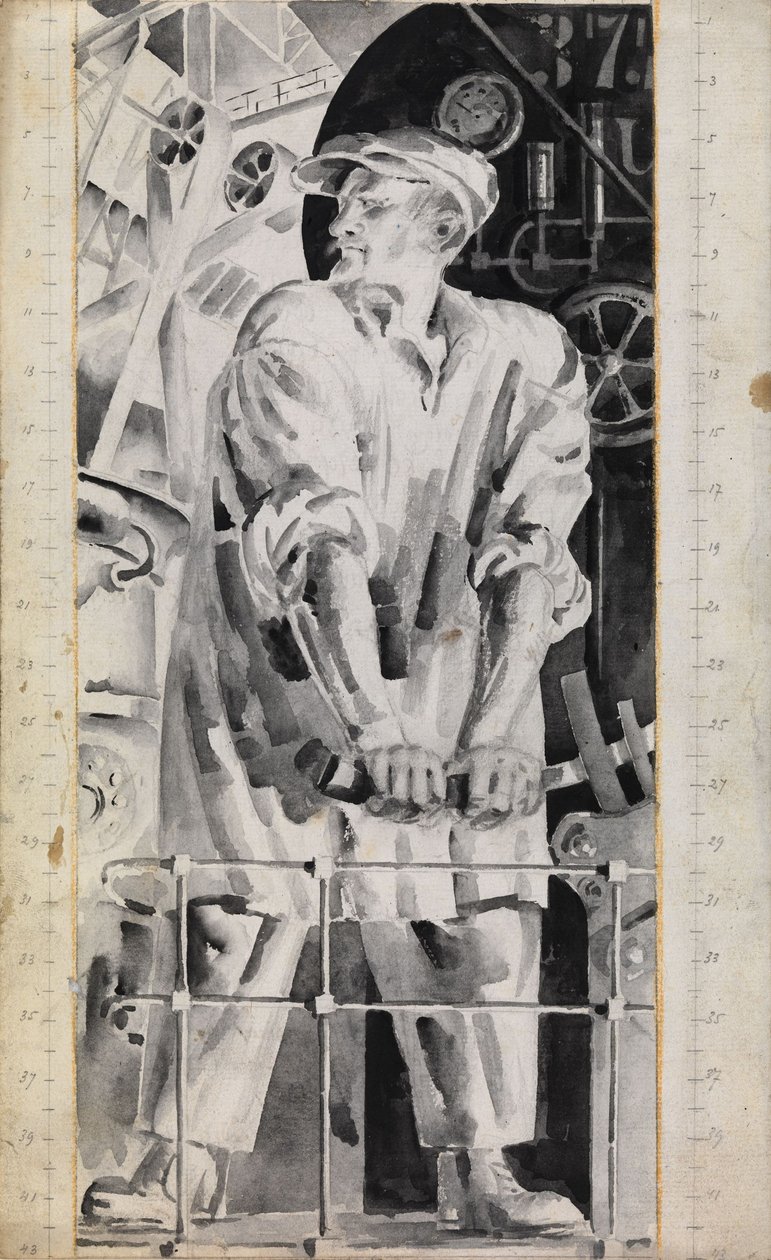De Machinist, 1920s door Nikolai Adrianovich Tyrsa