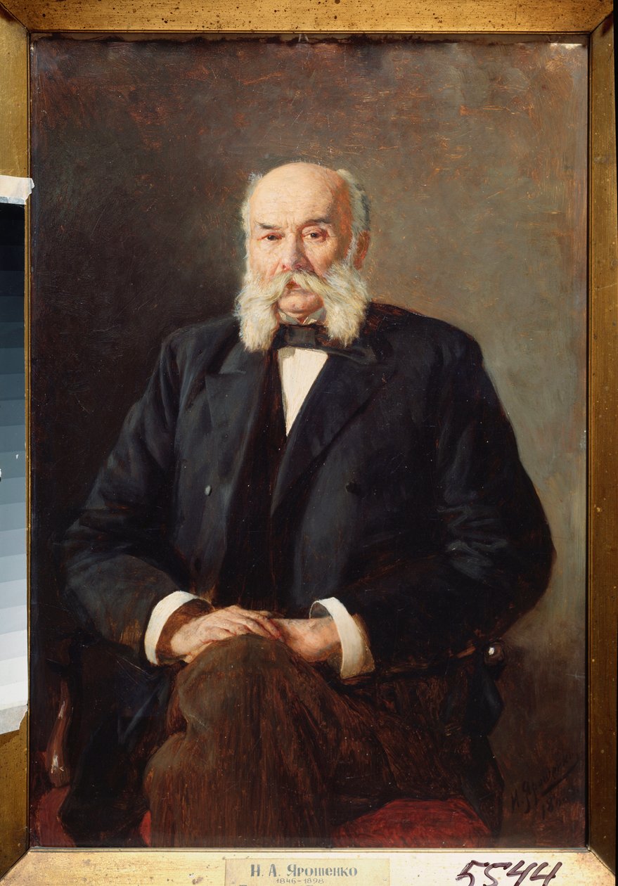 Portret van de schrijver Ivan Gontcharov (1812-1891) door Nikolai Aleksandrovich Yaroshenko