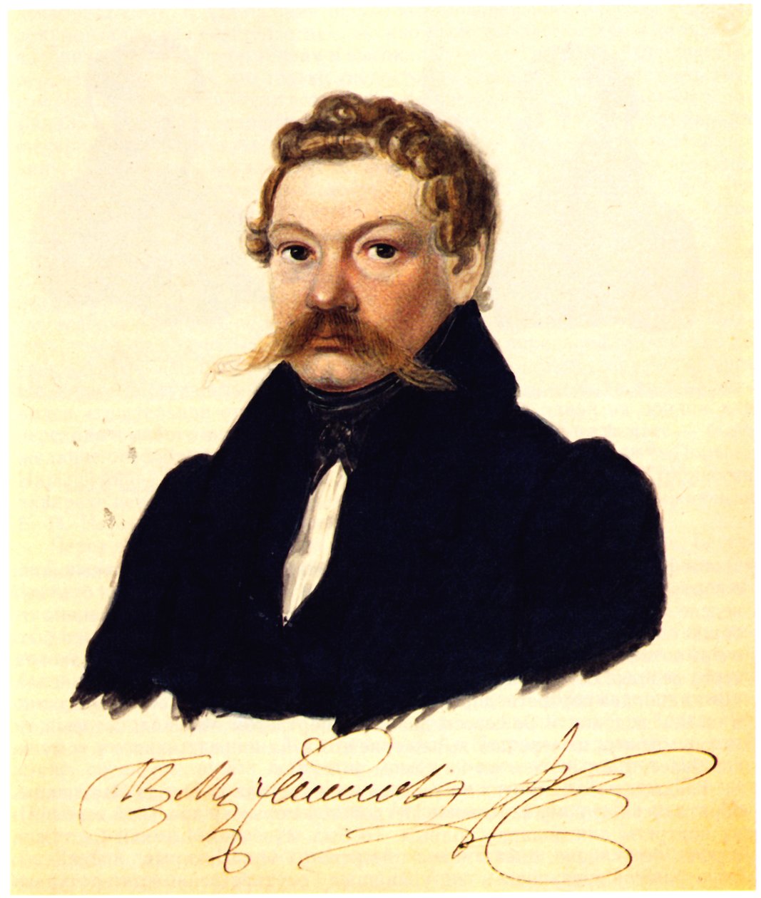 Portret van Decembrist Pyotr Mukhanov 1799-1854, 1832-1833 door Nikolai Alexandrovich Bestuzhev