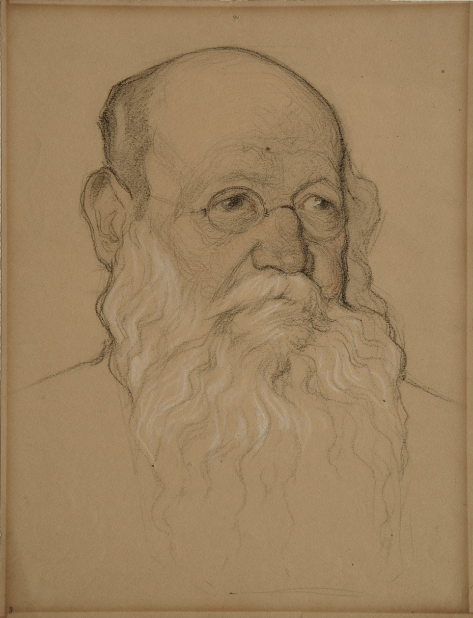 Portret van de revolutionaire graaf Pyotr A. Kropotkin 1842-1921, 1920-1921 door Nikolai Andreevich Andreev