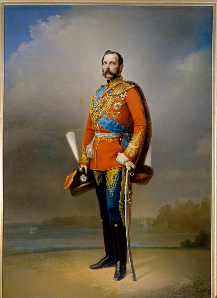 Portret van keizer Alexander II van Rusland (1818-1881) door Nikolai Andreevich Lavrov