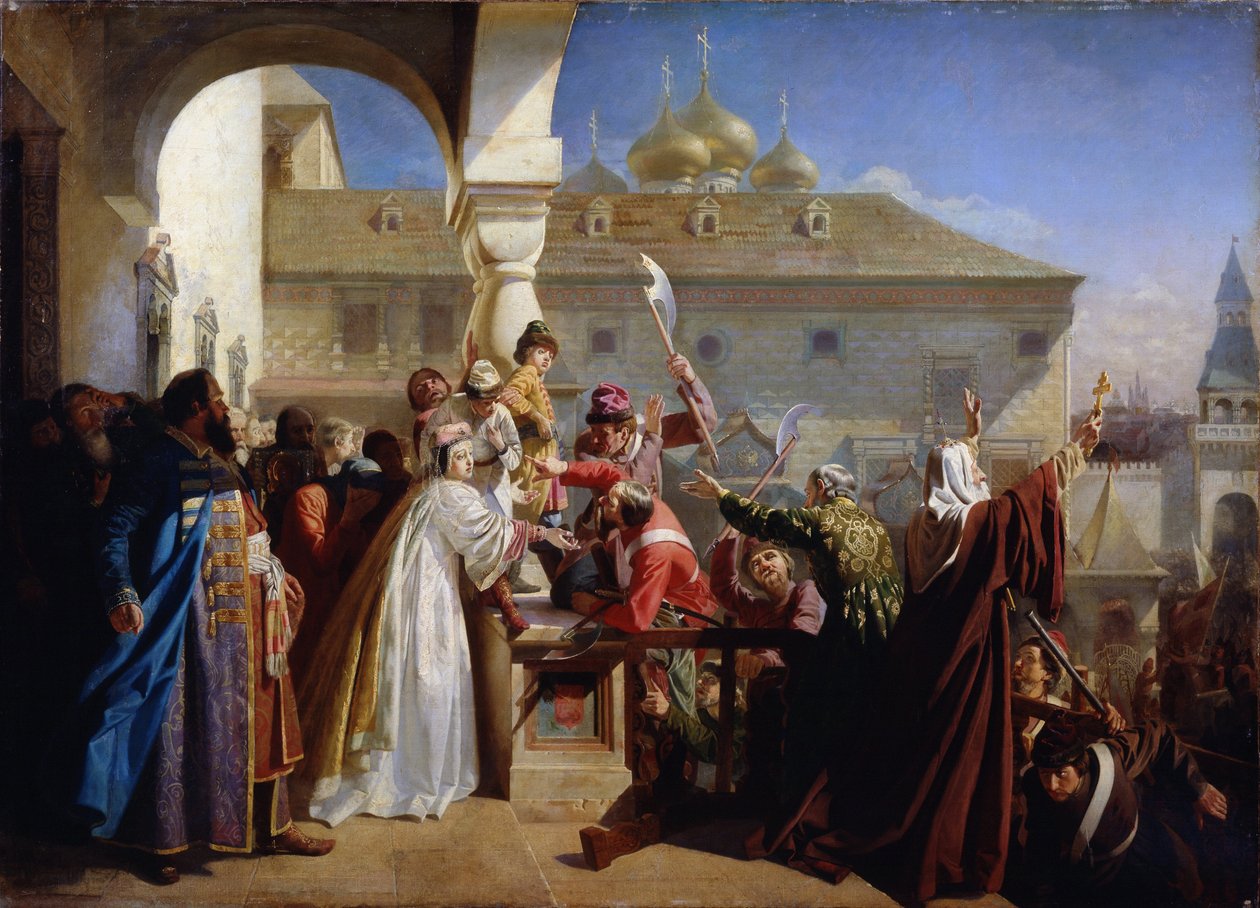 De opstand van Moskou in 1682 of de opstand van de streltsy door Nikolai Dmitrievich Dmitriev Orenburgsky