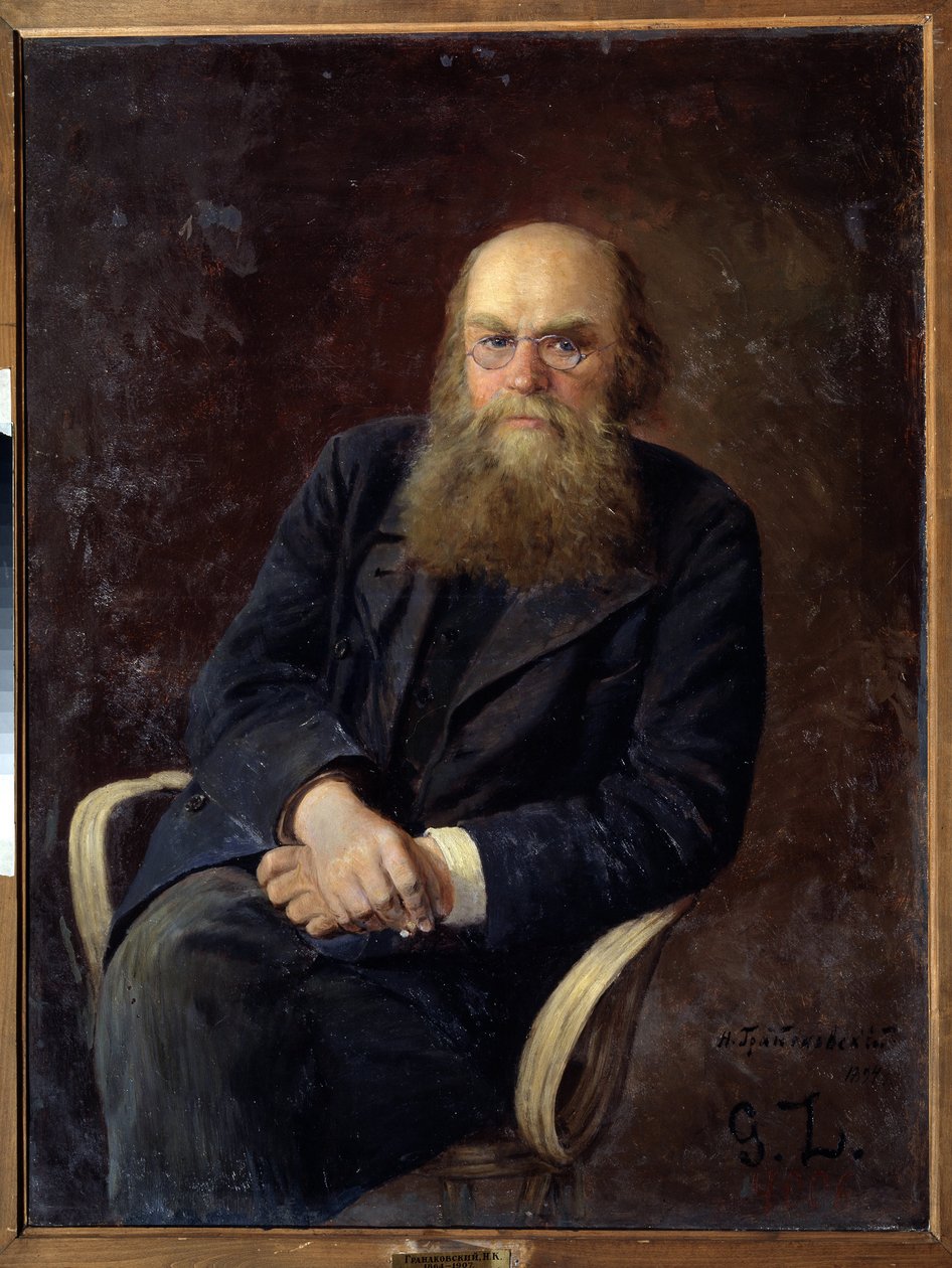 Portret van de schrijver Nikolay N.Zlatovratsky (1845-1911) door Nikolai Karlovich Grandkovsky