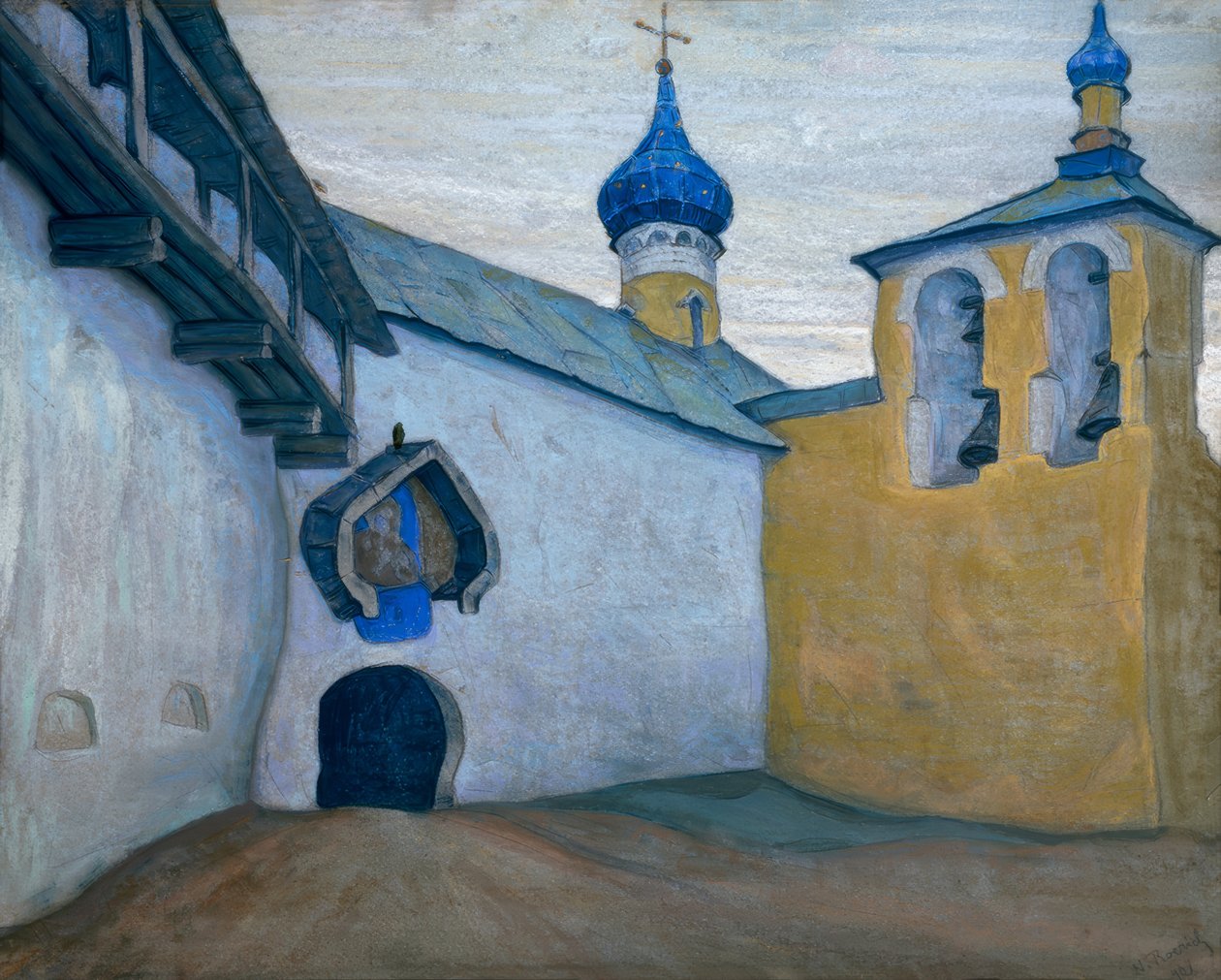 Petschory, klooster door Nikolai Konstantinowitsch Roerich