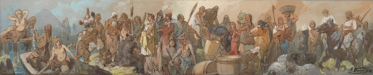 De Geschiedenis van de Handel, 1898 door Nikolai Nikolayevich Karasin