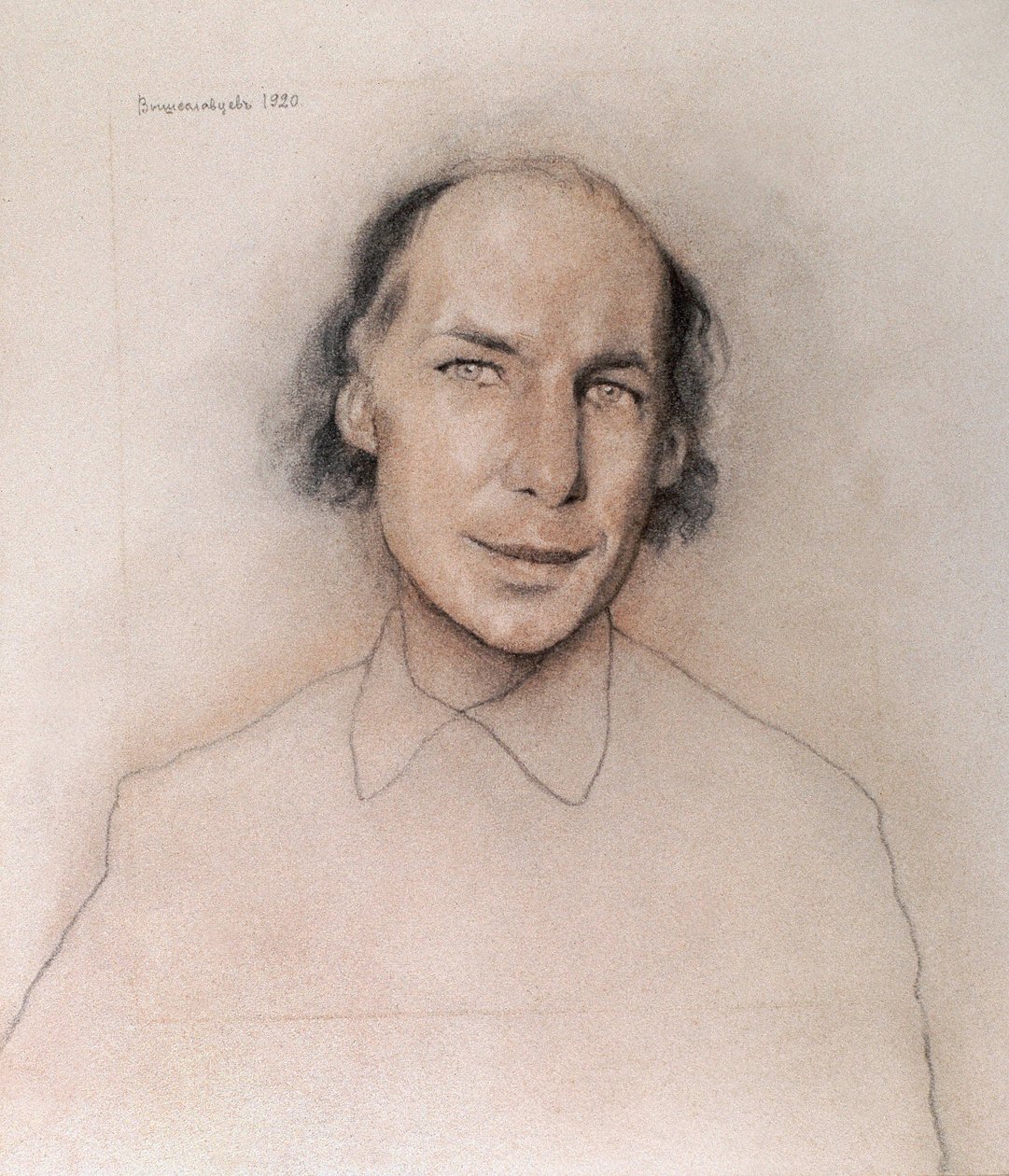 Portret van Russische schrijver Andrei Biely door Nikolai Nikolayevich Vysheslavtsev