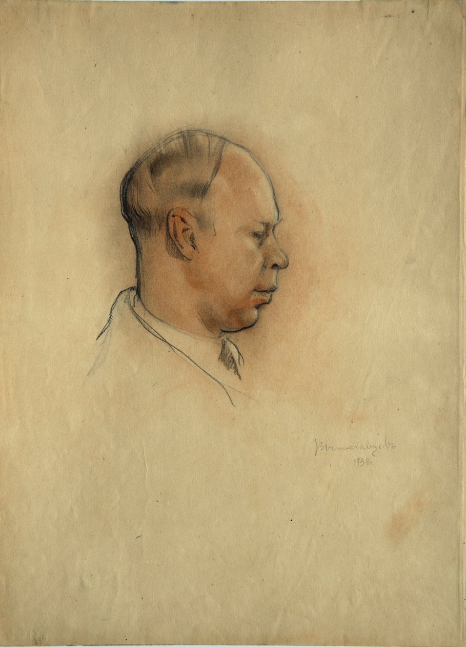 Portret van de componist Sergei Prokofiev (1891-1953) door Nikolai Nikolayevich Vysheslavtsev