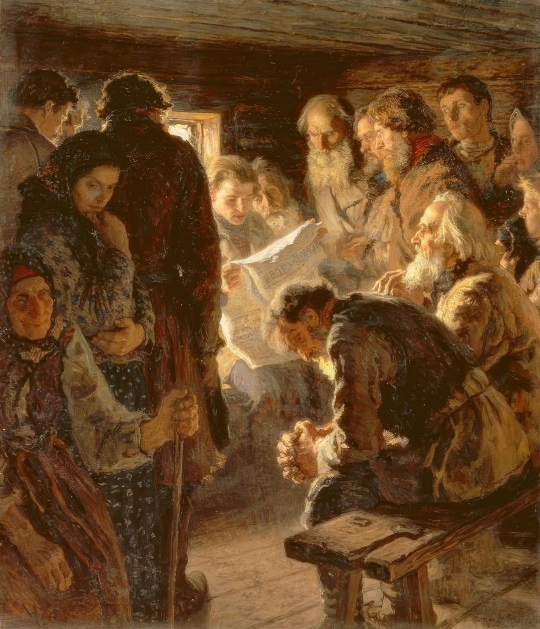 Nieuws van het oorlogsfront door Nikolai P. Bogdanow Bjelski