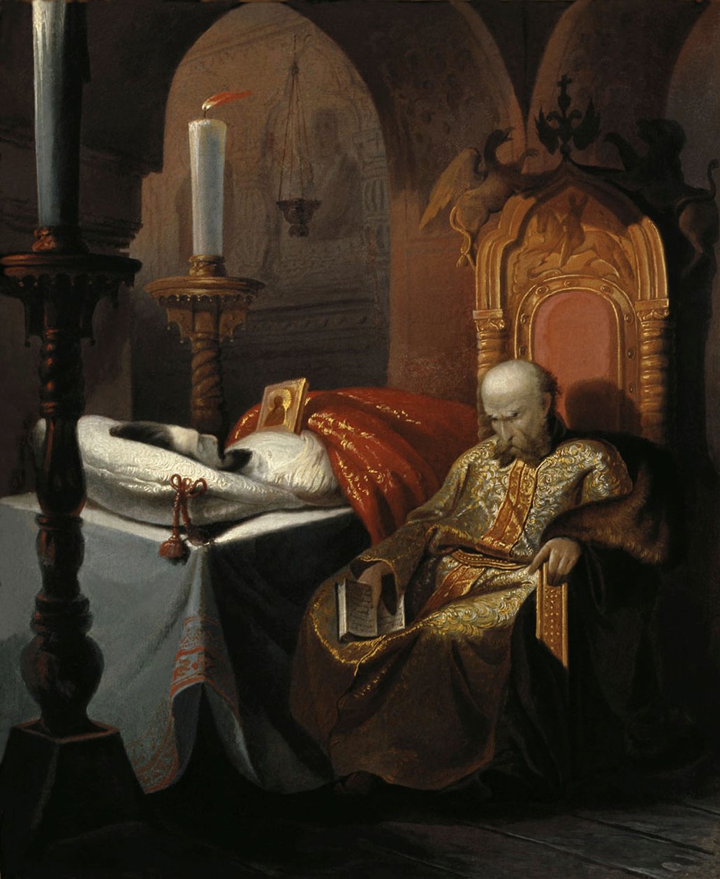 Ivan de Verschrikkelijke en zijn zoon Ivan op vrijdag 16 november 1581, 1860s door Nikolai Semyonovich Shustov