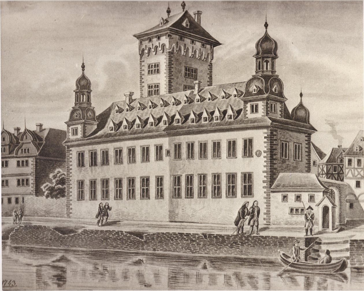 De keurvorstelijke burcht in de staat voor 1811 door Nikolaus Schlad