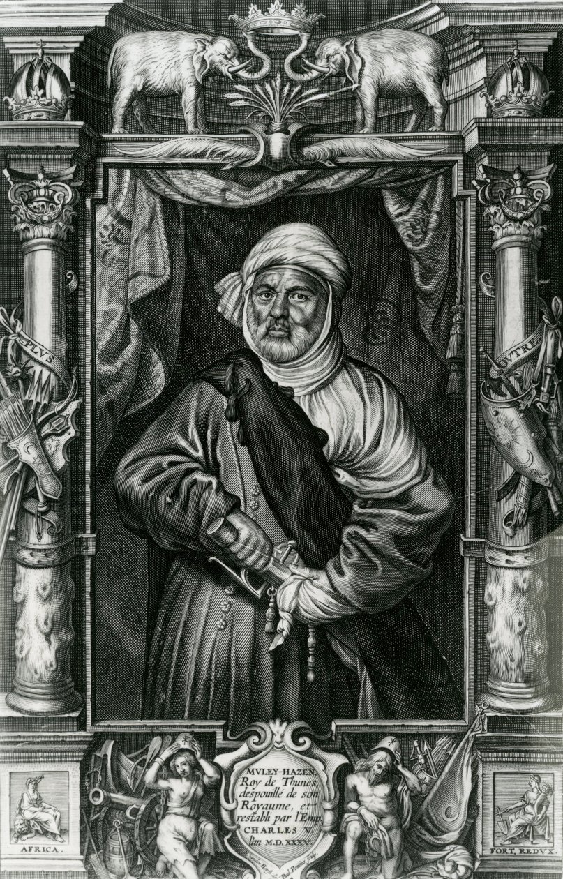 Abu l-Hasan Ali, ook wel Muley Hacén genoemd, 1535 door Nikolaus van der Horst
