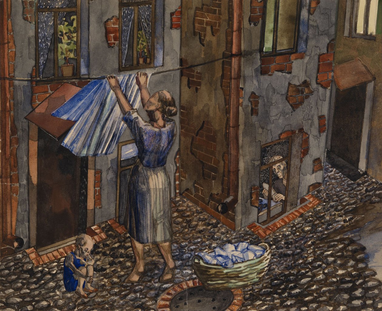 Het oude hof door Nikolay Ivanovich Evgrafov