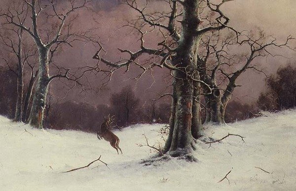 De hertenjacht door Nils Hans Christiansen