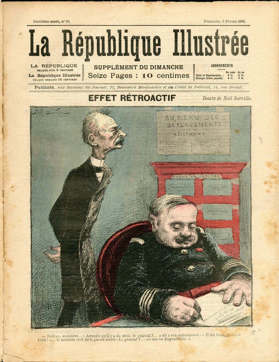 Omslag van République illustrée door Noel Dorville