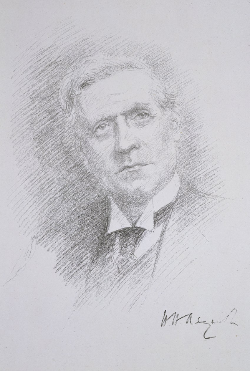 Portret van Herbert Henry Asquith (1881-1947), uit een album over de Entente Cordiale, 1909 door Noel Dorville