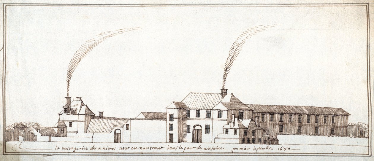 De menagerie met rokende schoorstenen door Noel Gasselin