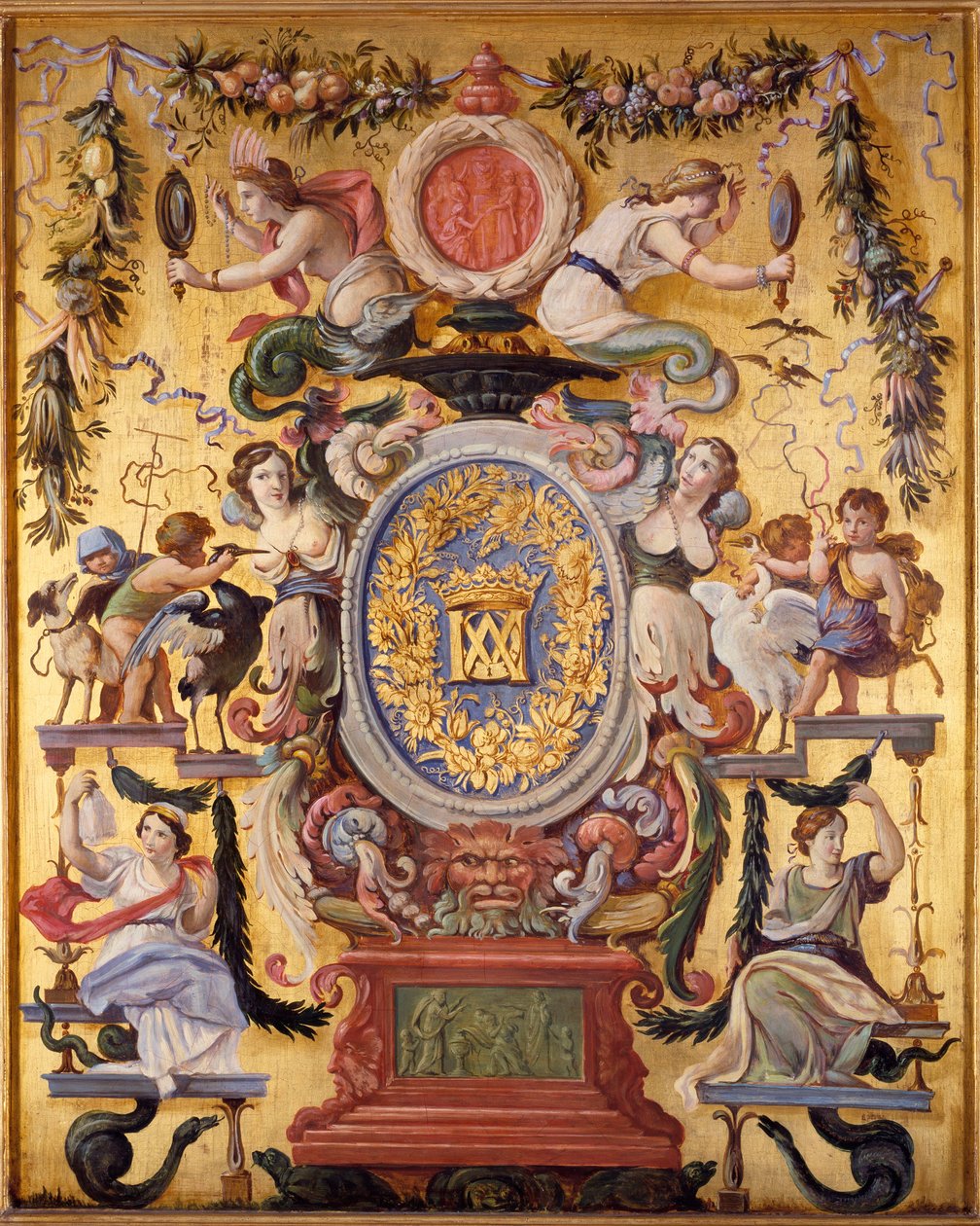 Decoratief paneel uit het kabinet van de meilleraye marechale in het Pavillon de l