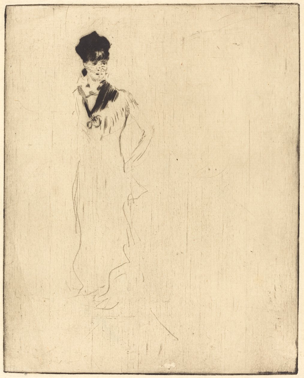 Schets van een jonge dame in violet (Esquisse de jeune femme a la violette) door Norbert Goeneutte