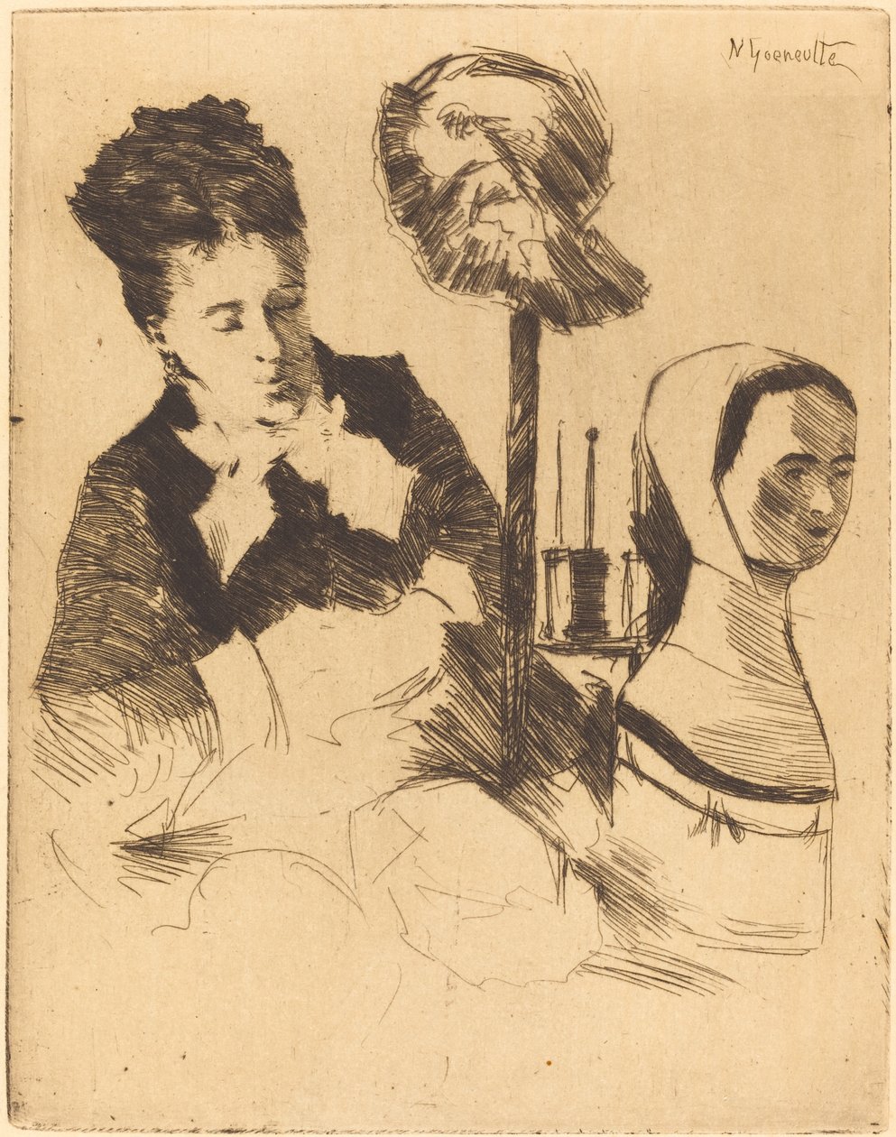 De Hoedenmaakster door Norbert Goeneutte