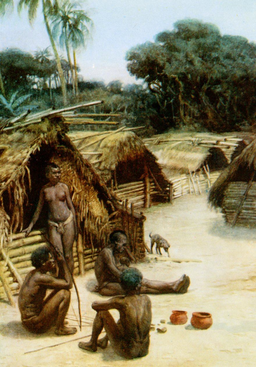 Een Dorp in de Nieuwe Hebriden, 1908 door Norman Hardy