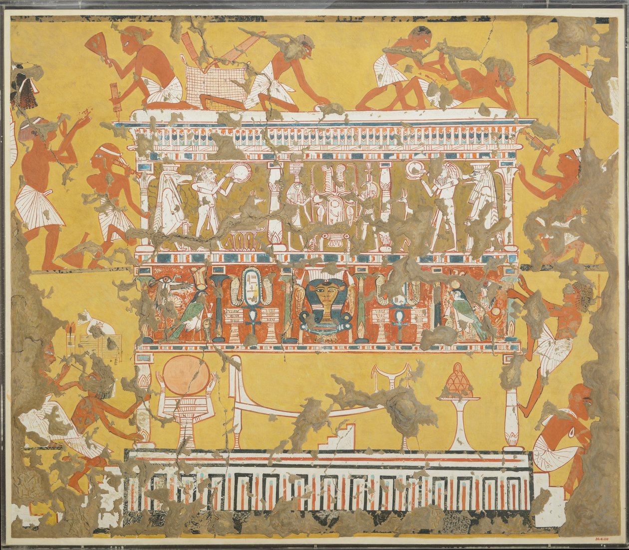 Bouwen van een katafalk, Graf van Ipuy, ca. 1279-1213 v.Chr. door Norman de Garis Davies