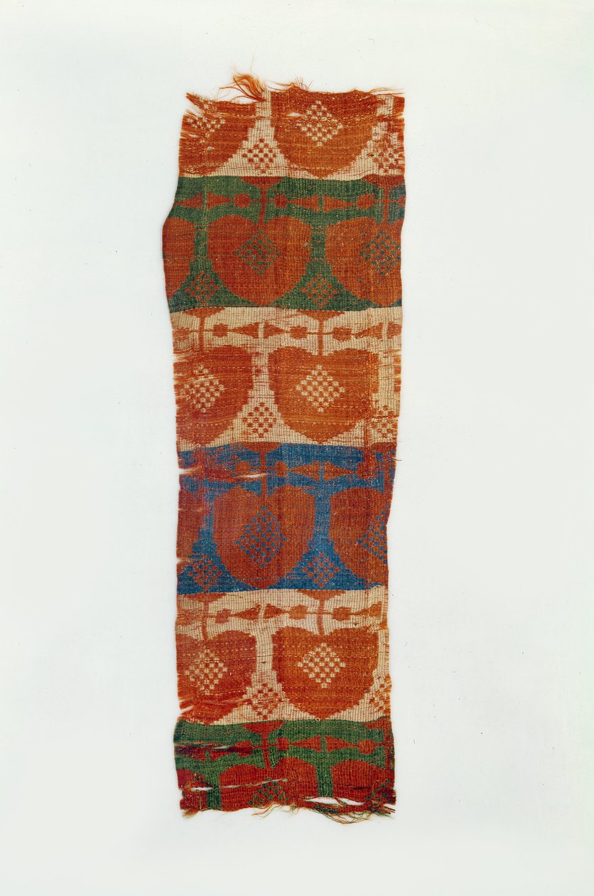 Band met decoratieve motieven van gestileerde bomen door Northern Wei Dynasty Chinese School