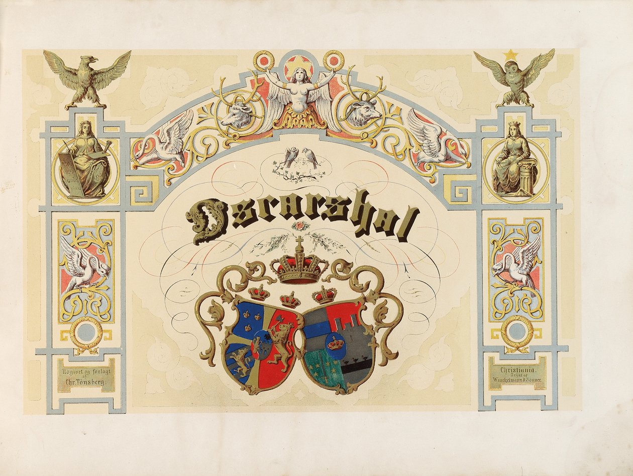 Oscarshal titelpagina, 1852 door Norwegian School
