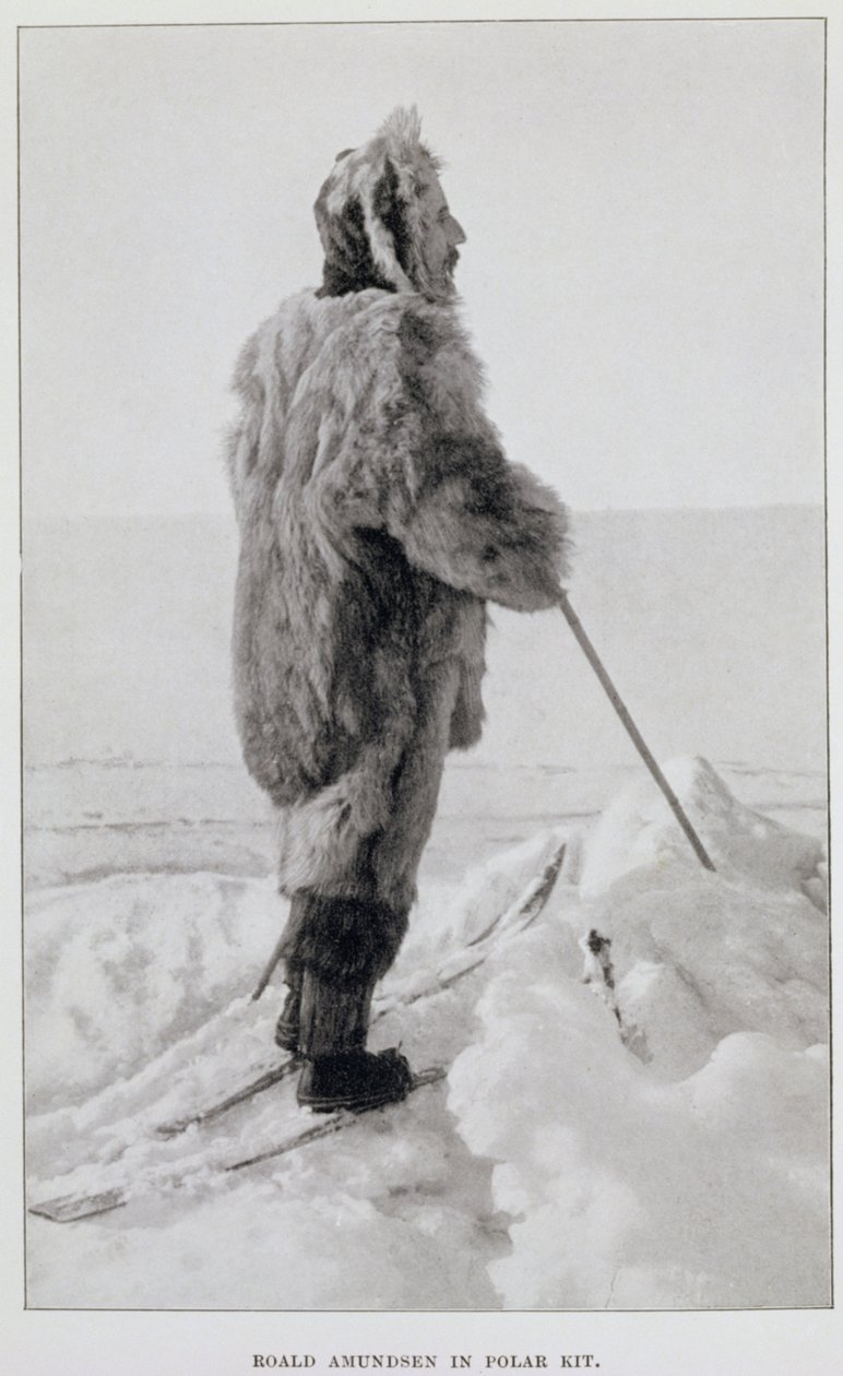 Roald Amundsen in pooluitrusting, uit 