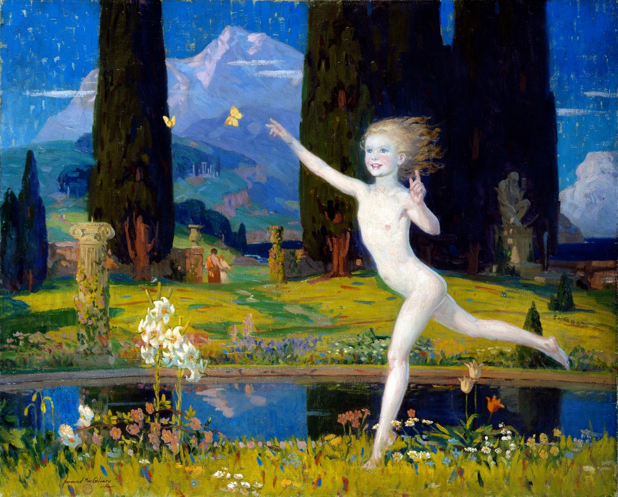 De tuin van de kindertijd, ca. 1922 door Norwood MacGilvary