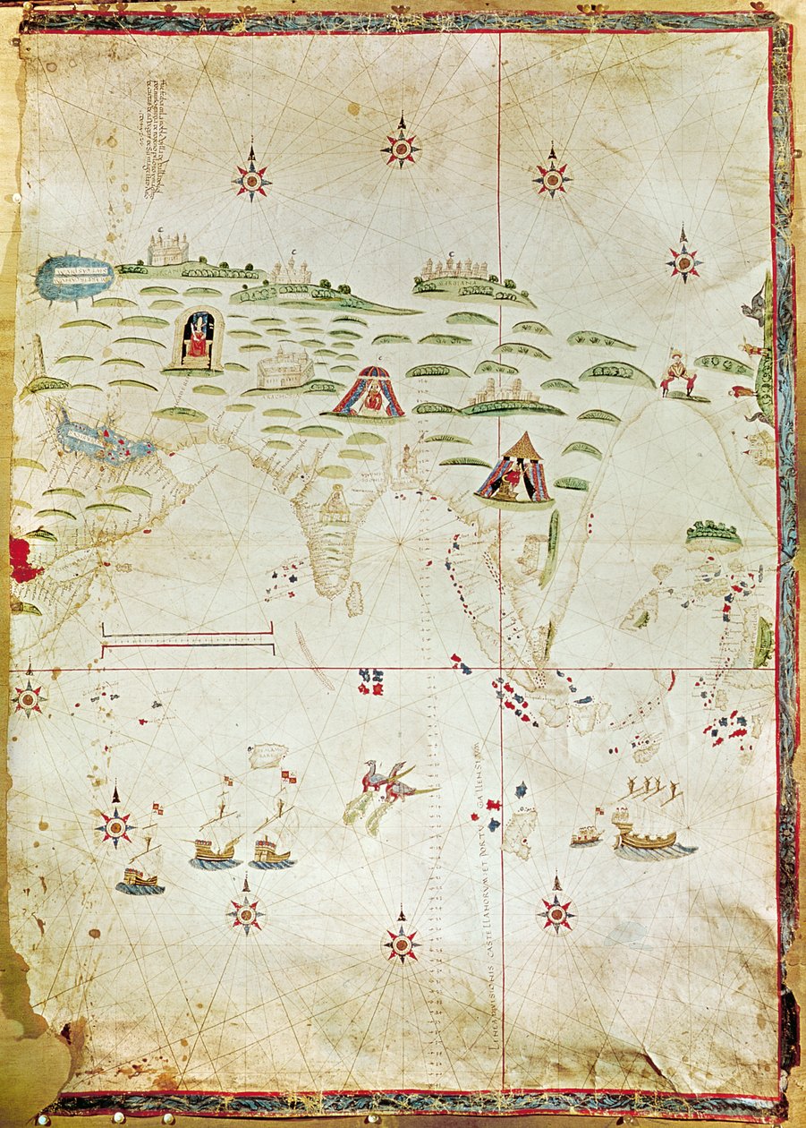 Kaart van de Molukken, 1522 door Nuno Garcia de Toreno