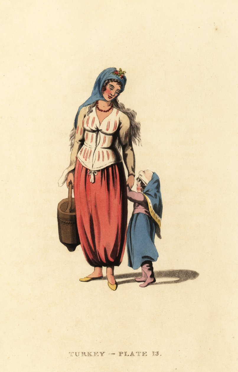 Griekse vrouw met haar dochter, Marmara-eiland door Octavian (after) Dalvimart