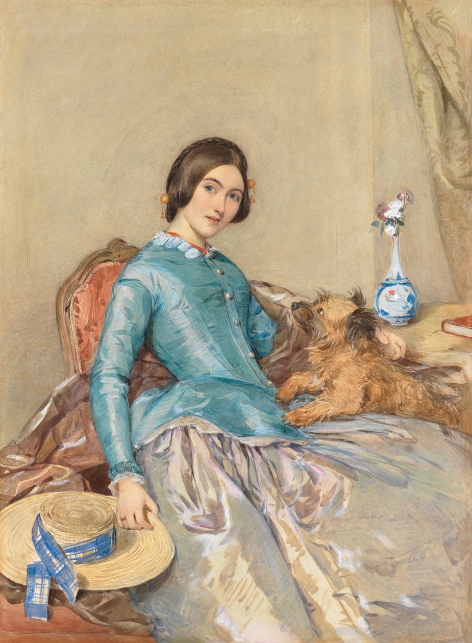 Portret van Jane, gravin van Aylesford, 1849 door Octavius Oakley