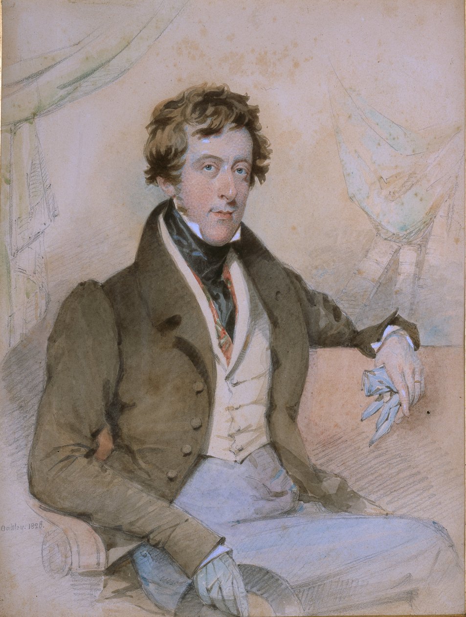 Portret van William Spencer, 6e Hertog van Devonshire door Octavius Oakley