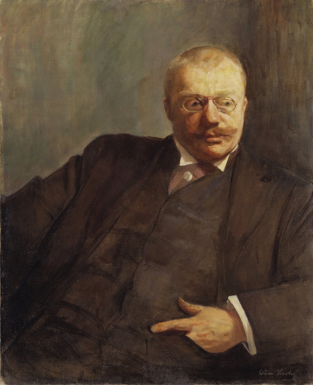 Portret van de dichter Gunnar Heiberg door Oda Krohg