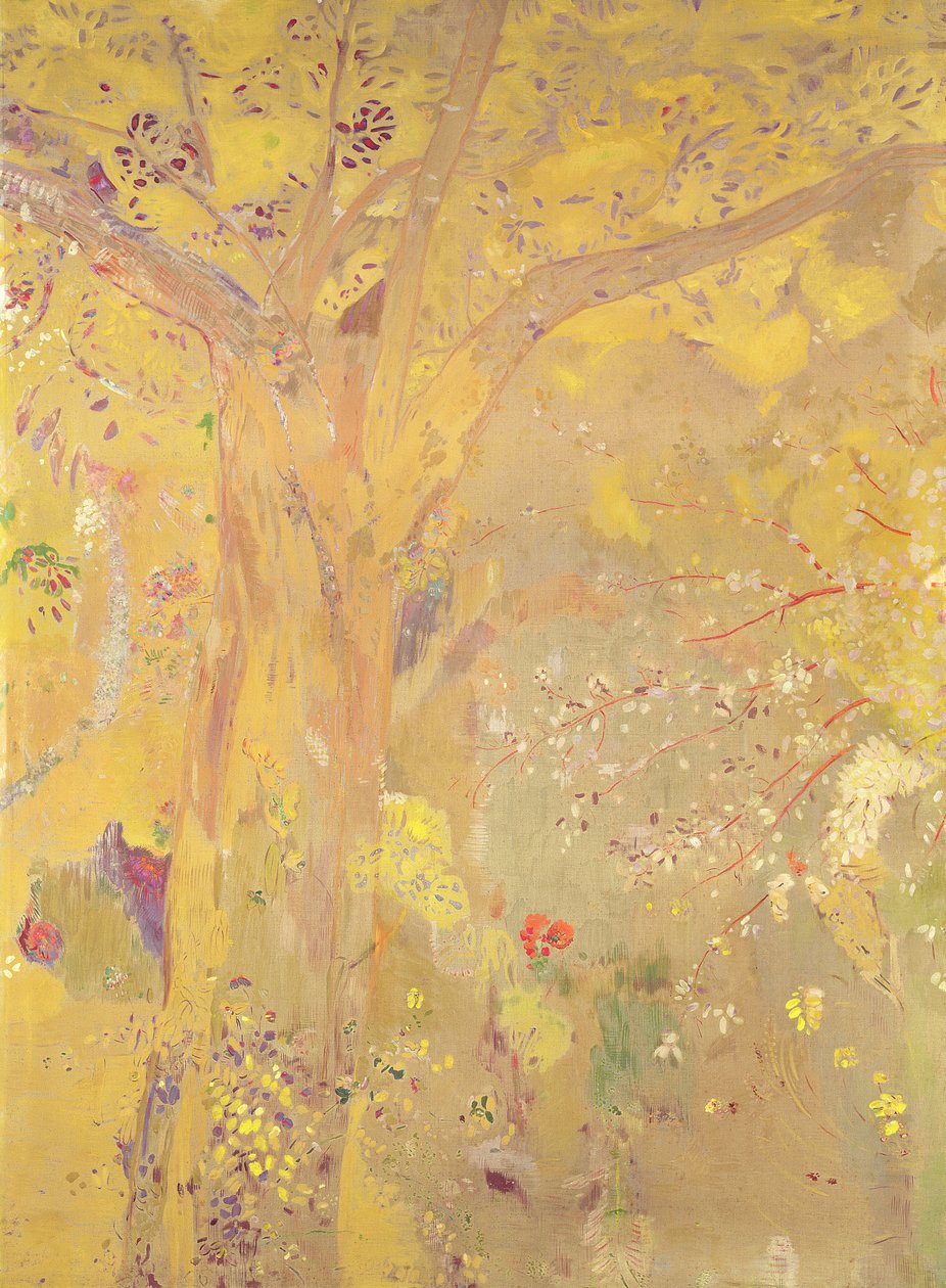 Gele Boom (decoratief paneel voor de Domecy-residentie), 1900-01 door Odilon Redon