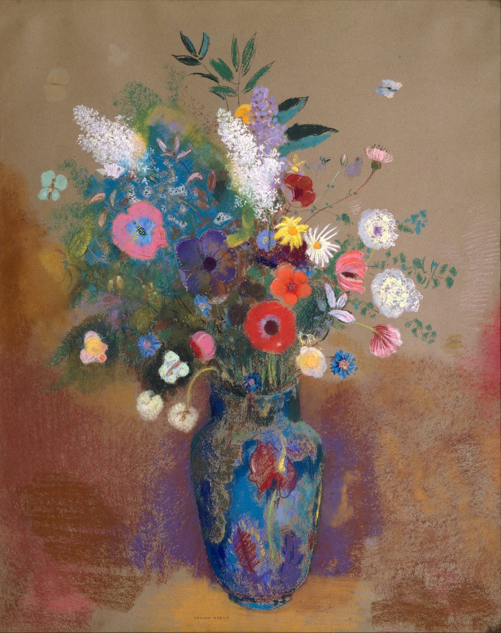 Boeket bloemen door Odilon Redon